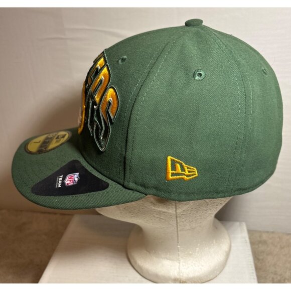 Green Bay Packers New Era 59FIFTY Fitted Hat Embroidered Cap Sz 7 READ - Picture 7 of 14